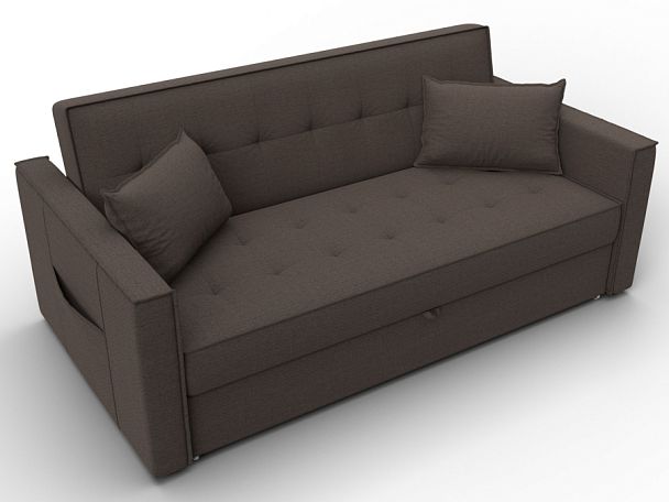 Диван прямой Лига-104 (160) Рогожка коричневый - Вид 6