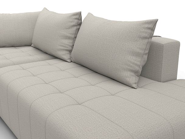 Диван угловой Лига-103 НПБ угол левый Рогожка бежевый - Вид 4