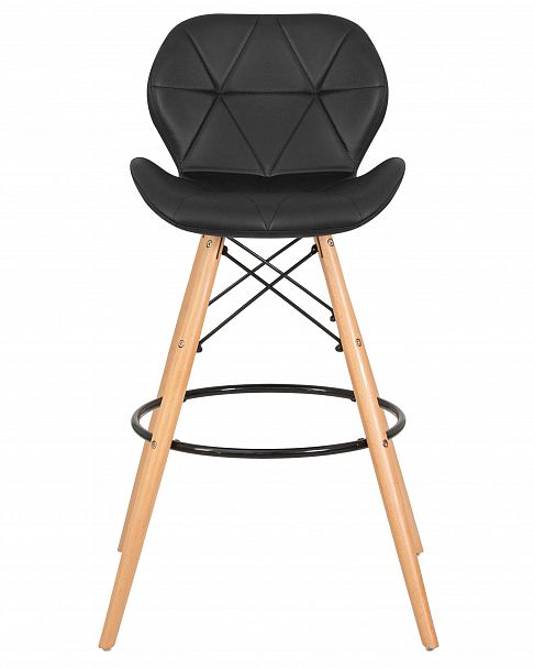Стул барный DOBRIN BUTTERFLY BAR (ножки светлый бук, цвет чёрный) - Вид 6