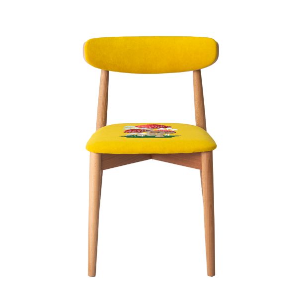 Стул Роквелл, вышивка грибы, велюр TEDDY 628 - Вид 3