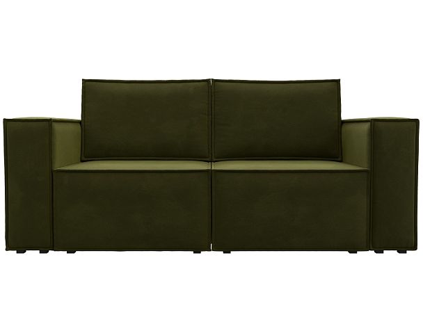 Диван прямой Куба мини Микровельвет зеленый - Вид 2