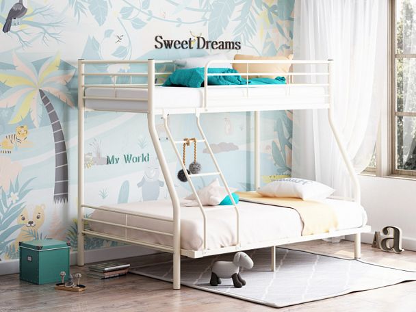 Двухъярусная кровать "Гранада-2 140" слоновая кость - Вид 1