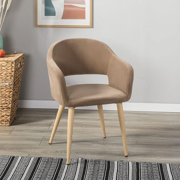 Кресло Oscar Diag beige/нат.дуб - Вид 8