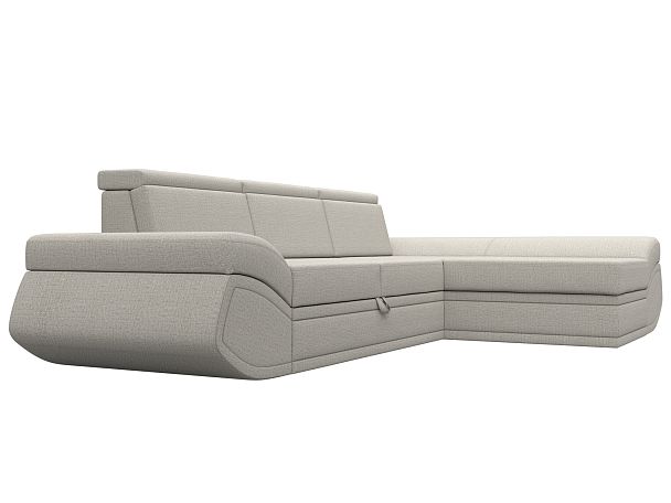 Диван угловой Лига-032 правый угол Рогожка бежевый - Вид 3