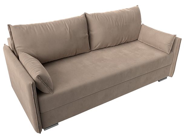 Диван угловой Сайгон (полностью велюр бежевый) - Вид 2