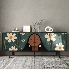 Комод с четыремя дверками Emerson Индианка арт EM01/Art3 - Фото предпросмотра