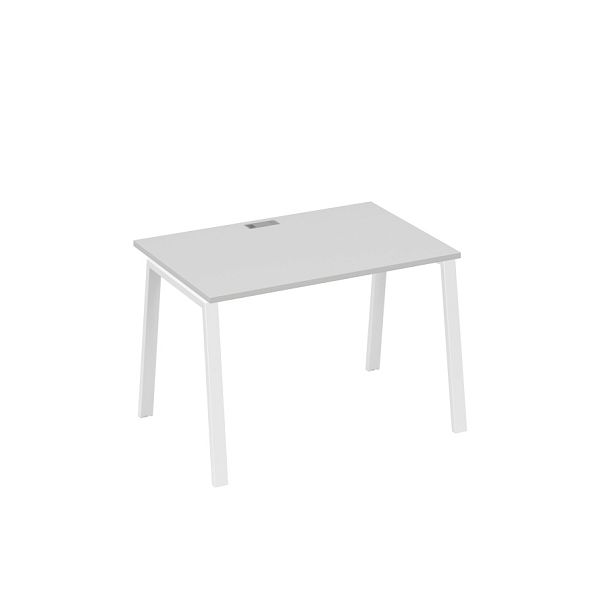 Стол письменный на металлокаркасе TRE A4 А4 Б3 023 БП серый / металлокаркас белый - Вид 1
