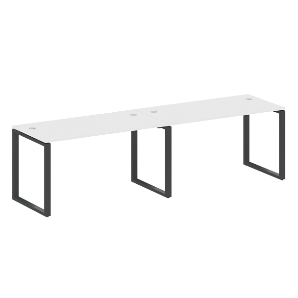 Metal System Р. ст. на 2 раб. места на О-образном м/к БО.СМ-2.3 Белый/Антрацит металл 2800*720*750 - Вид 1