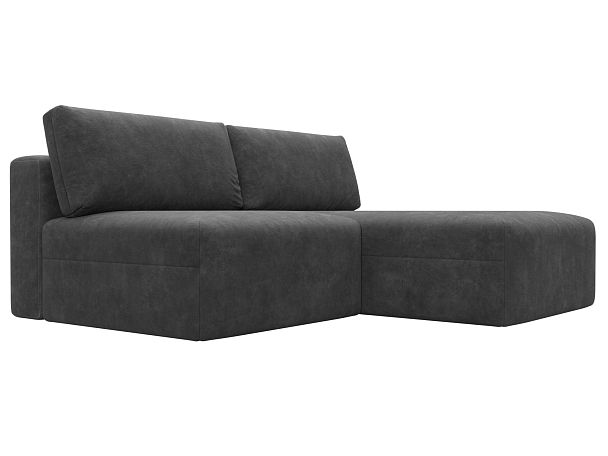 Диван угловой модульный Лига-060 НПБ угол универсальный Велюр серый - Вид 3