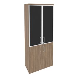 Оникс / Onix Шкаф высокий широкий O.ST-1.2 R black Дуб аризона/Стекло black 800*420*1977 - Фото предпросмотра