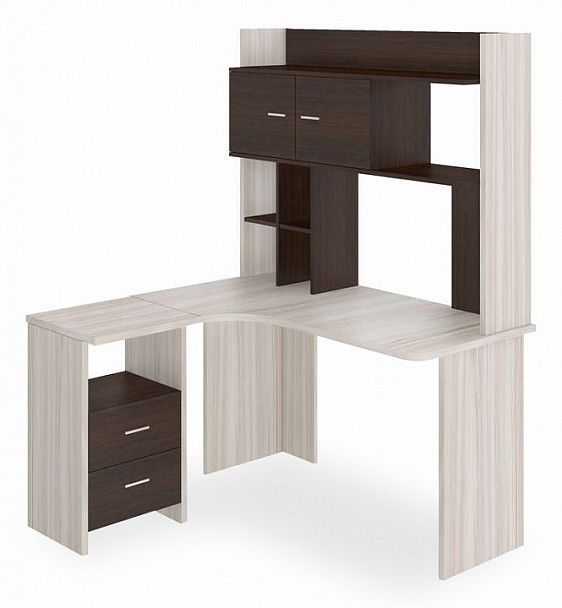 Стол компьютерный Домино Lite СКЛ-Угл130+НКЛХ-130 КВ ЛЕВ Венге/Карамель левый - Вид 1