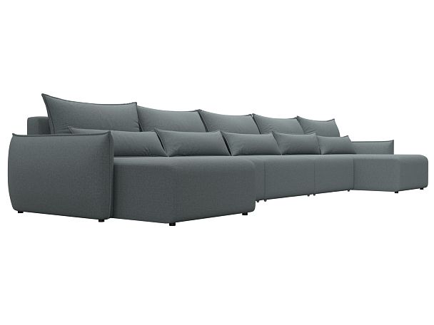 Диван п-образный Лига-051 НПБ МегаЛонг Рогожка серый - Вид 3