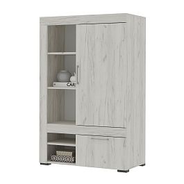 Гранд стеллаж 02 (ШК 3) (0.896х1,393х0,449) дуб крафт белый - Фото предпросмотра