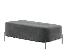 Jive Диван двухместный без спинки JVE-4 Velutto 75/Металл Черный 1250*720*480 - Фото предпросмотра