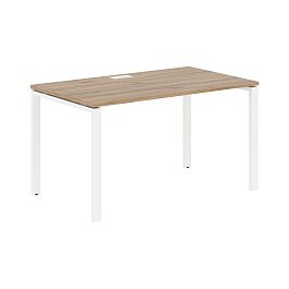 Стол прямой EUST 1380 Дуб Денвер светлый/Белый 1360х800х750 EDIS - Фото предпросмотра