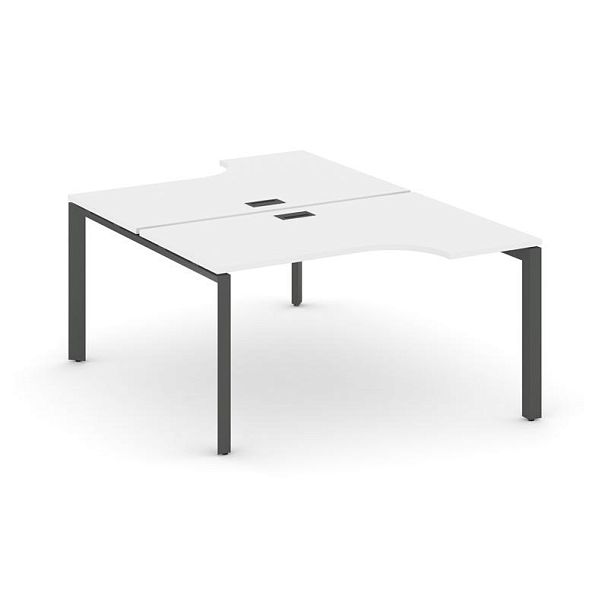 Style Project Next Рабочая станция эргономичная SN-59P.DRPA-021 Белый/Металл Антрацит/Черный Заглушка 1380*1632/1992*750 - Вид 1