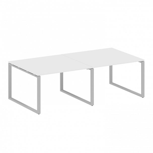 Стол для переговоров "Metal System" БО.ПРГ-2.2 белый/серый - Вид 1