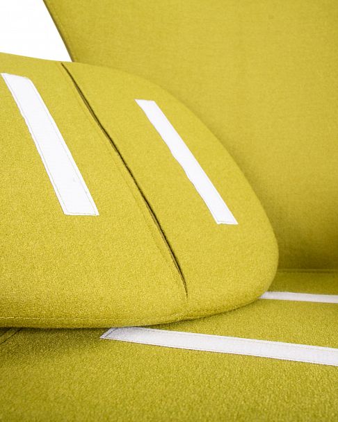 Кресло дизайнерское DOBRIN EGG (светло-зеленая ткань AF3) - Вид 7