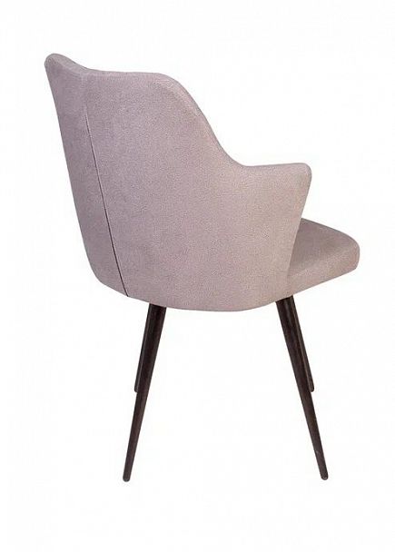 Стул поворотный на 360 градусов Hunt ромб, бархат пепельно-бежевый 25 / чёрный конус - Вид 4