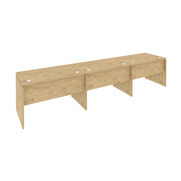 Onix Рабочая станция O.RS-3.2.7 Тиквуд светлый 3540*720*750 - Вид 1