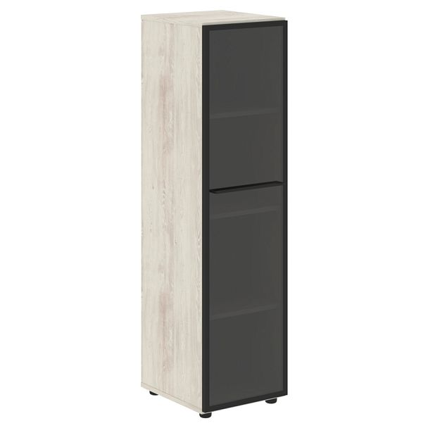 Шкаф колонка со стеклянной дверью LMC 40.2(L) Сосна Эдмонт 400х430х1517 LOFTIS - Вид 1