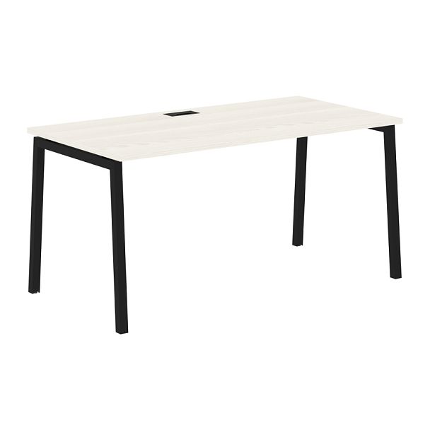 Стол прямой ELST 1580 Ясень Траун/Черный 1560х800х750 EDIS - Вид 1