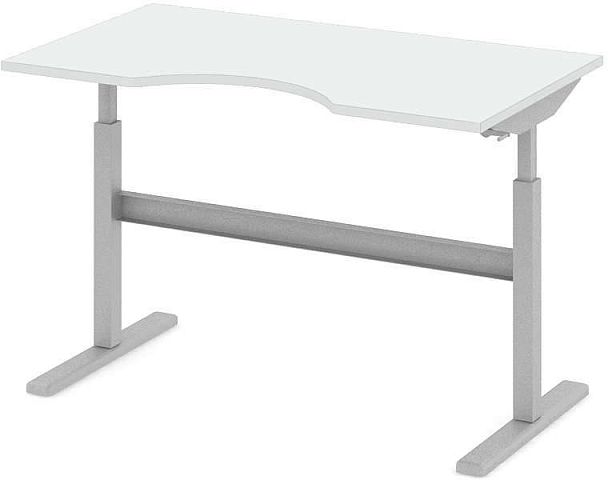 Стол офисный рабочий "Трансформер"  ПК-ТРС-СТЭ140Х80/МРМ-В1-76 белый - Вид 1