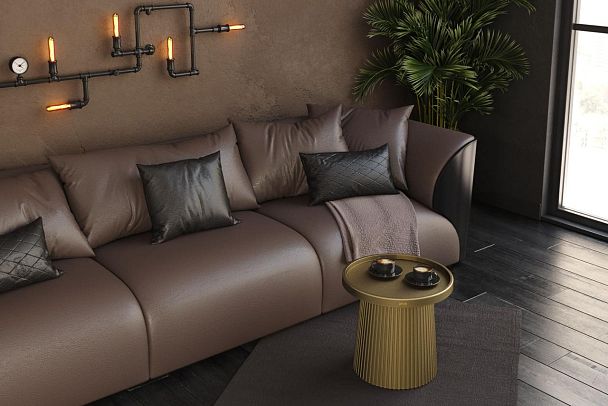 Столик журнальный Sheffilton SHT-CT94 патина золотая - Вид 3