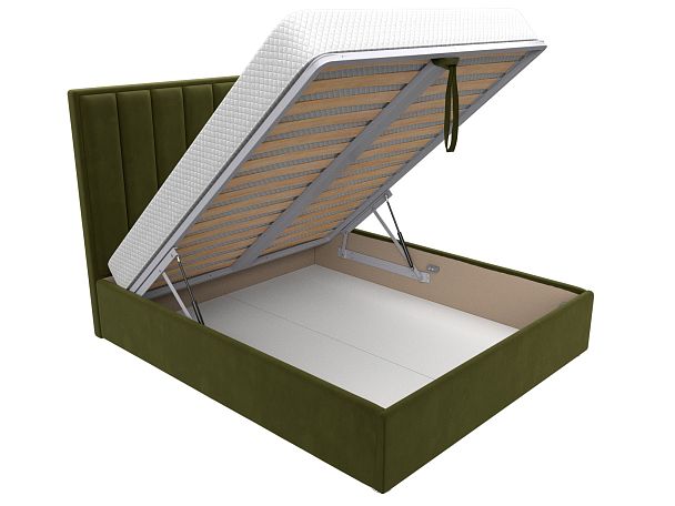 Интерьерная кровать Афродита 160 (полностью микровельвет зеленый) - Вид 6