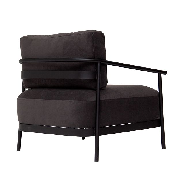 Кресло лофт Tоко, велюр Teddy 020, каркас черный муар - Вид 4