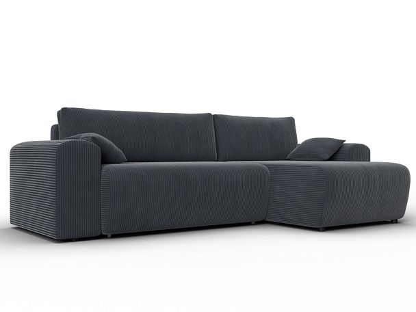 Диван угловой Лига-099 угол универсальный Велюр серый - Вид 1
