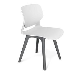 Стул Sheffilton SHT-ST59/S195 белый/тёмно-серый - Фото предпросмотра