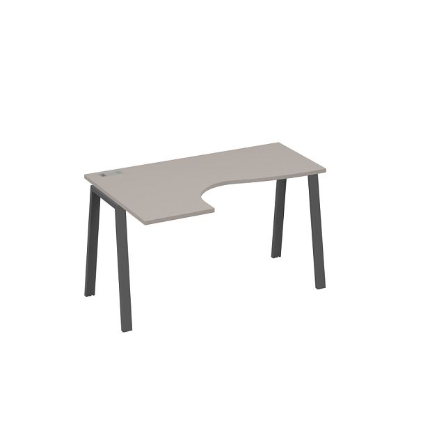 Стол эргономичный левый "Классика" на металлокаркасе TRE A4 А4 Б3 033 БП мокко премиум / металлокаркас антрацит - Вид 1