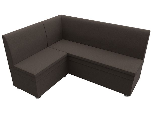 Диван кухонный угловой Уют левый угол Рогожка коричневый - Вид 5