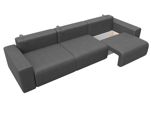 Диван прямой Лига-036 НПБ Классик Лонг Искусственная замша серый - Вид 7