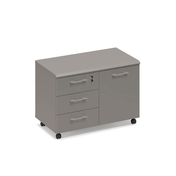 Тумба для оргтехники (топ МДФ) Time metal МР 261 МП/ВЛ/ВЛ мокко премиум - Вид 1