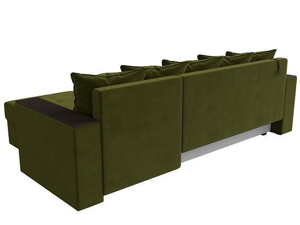 Диван угловой Дубай Лайт угол правый (полностью микровельвет зеленый) - Вид 6