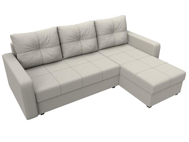 Диван угловой Ливерпуль Лайт правый угол Рогожка бежевый - Вид 5