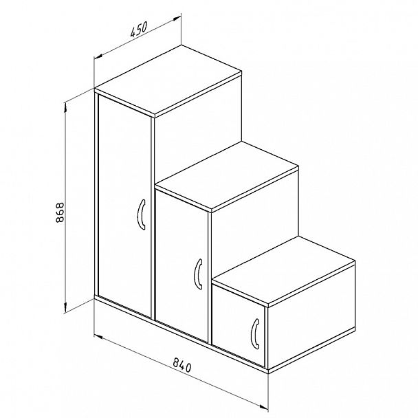 Лестница-комод  "Дельта 23.06" - Вид 2