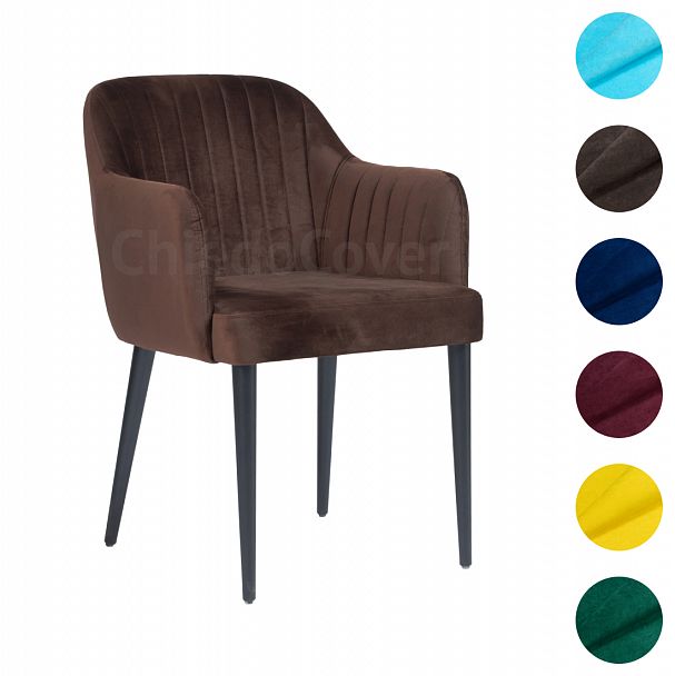 Стул Тюльпан, вельвет королевский синий - Вид 7