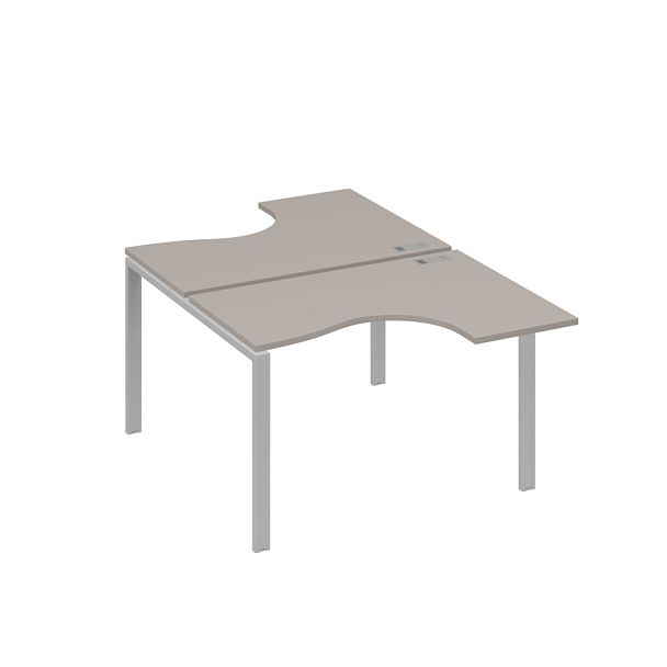 Рабочая станция опоры UNO столы (2х120) Классика A4 А4 Б1 180 БП мокко премиум / металлокаркас серый - Вид 1