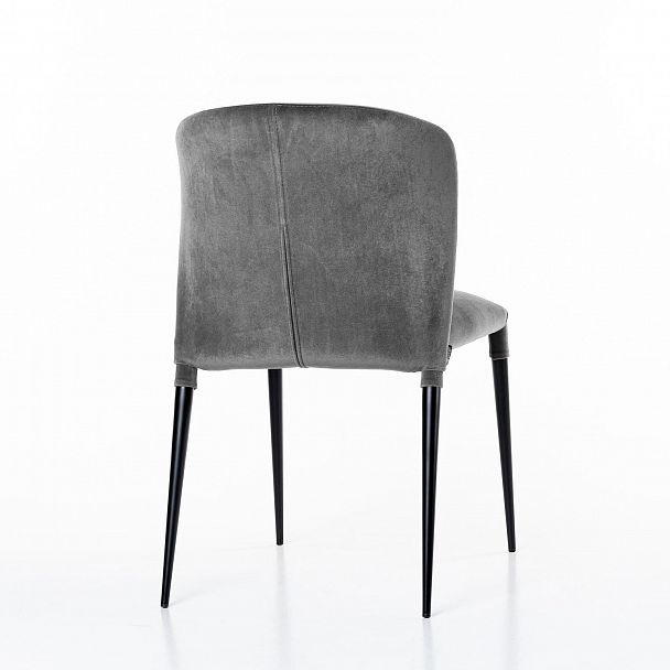 Стул Albert (Альберт), бархат серый 27, стопируемый - Вид 5