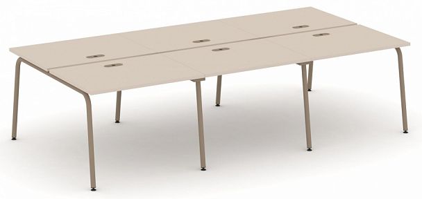 Рабочая станция на 6 места "ESTETICA" ES.D.RS-6.1-LK Капучино - Вид 1