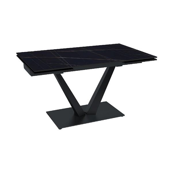 Стол раскладной Malibu (140+40+40), керамика матовая Blackgold - Вид 1