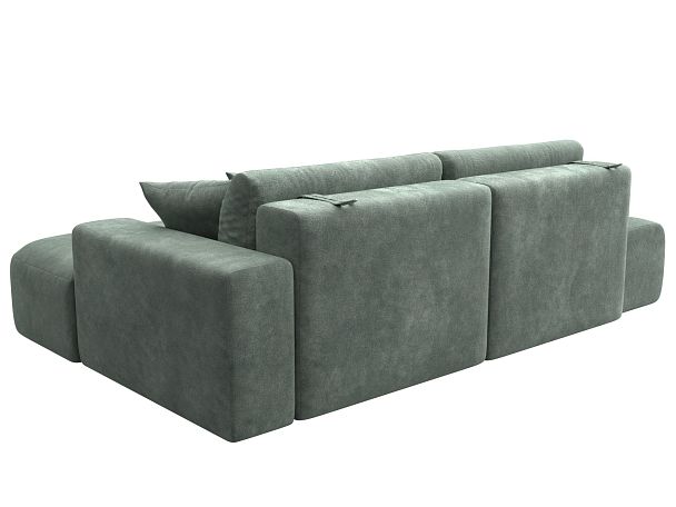 Диван угловой Лига-036 НПБ Модерн правый угол Велюр зеленый - Вид 6