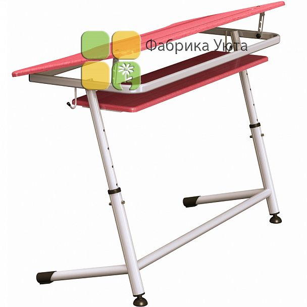 Парта "Премьера 2Р" с полочкой, угл. накл. стол., рег. (2-6 гр) - Вид 3