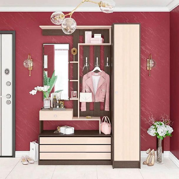 Ямайка Пенал ЯПП-1 (400*2100*500) венге/дуб молочный - Вид 3