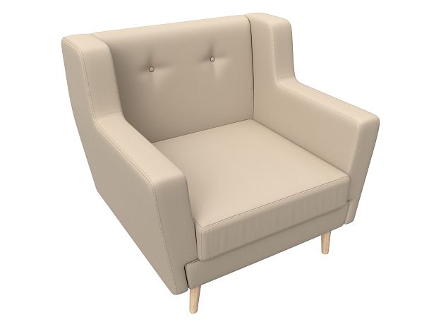 Кресло Брайтон (полностью экокожа бежевая) - Вид 5