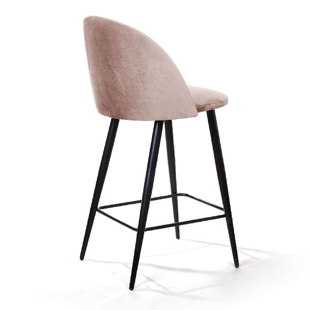 Стул полубарный Thomas, бархат пепельно-бежевый 25 - Вид 6