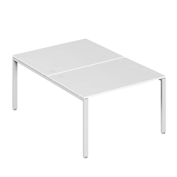 Бенч-система на 2 места Trend Metal 120x147x75 белый - Вид 1